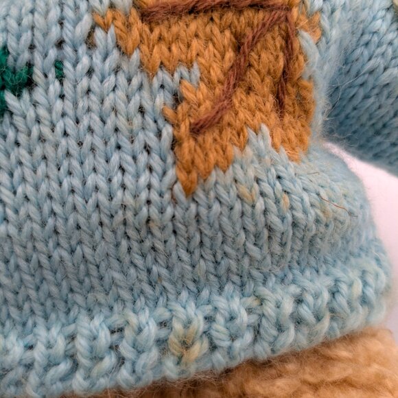 Ty Baby Curly 1992 Plush Fall Leaves Sweater 11" Vintage Stuffed Animal Bear - Picture 9 of 14